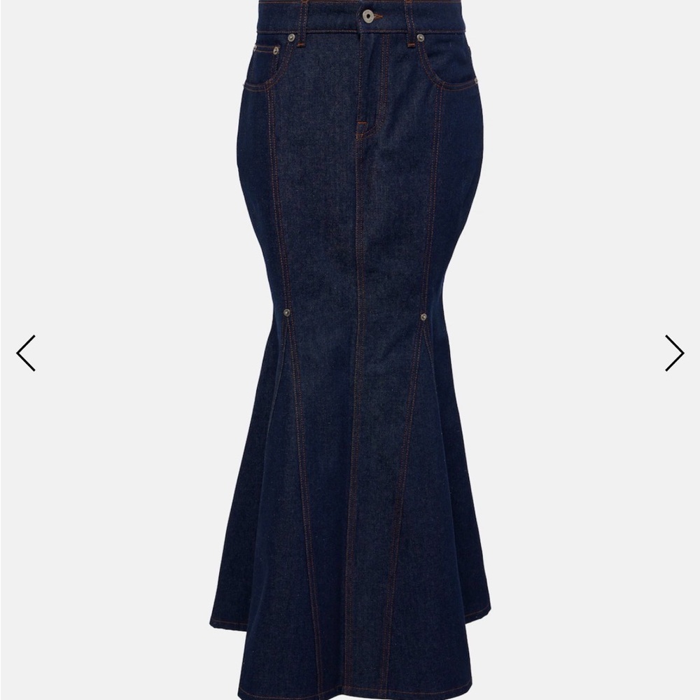 Jean Paul Gaultier Dark Blue Flare Denim Skirt